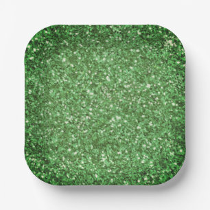 St. Patrick's Day schitteren glitter groen patroon Papieren Bordje