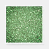 St. Patrick's Day schitteren glitter groen patroon Servet (Voorkant)