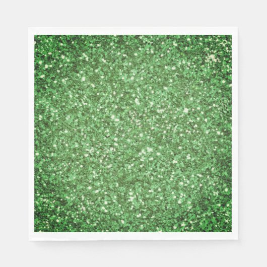St. Patrick's Day schitteren glitter groen patroon Servet (Voorkant)