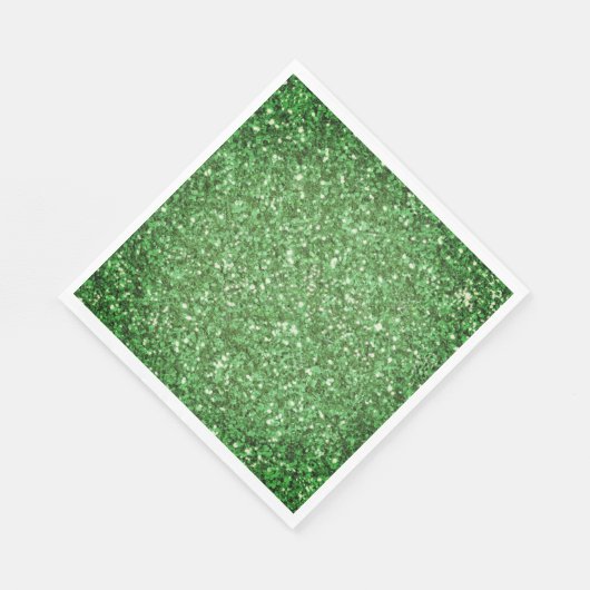 St. Patrick's Day schitteren glitter groen patroon Servet (Hoek)