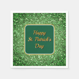 St. Patrick's Day schitteren glitter groen patroon Servet