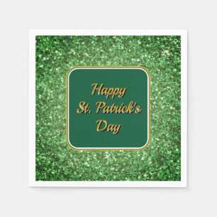 St. Patrick's Day schitteren glitter groen patroon Servet