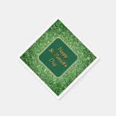 St. Patrick's Day schitteren glitter groen patroon Servet (Hoek)