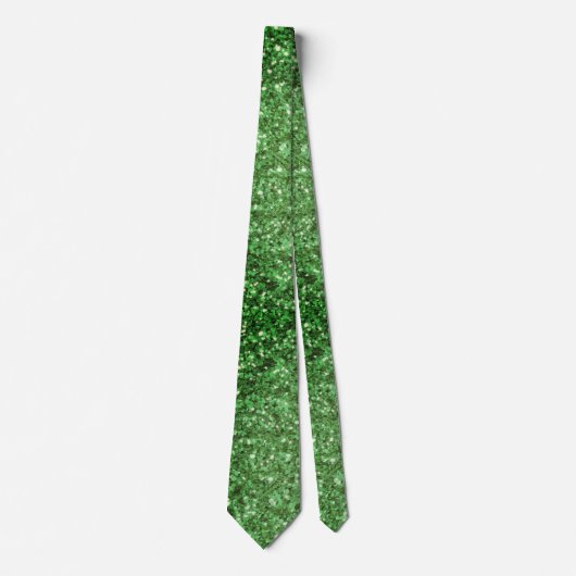 St. Patrick's Day schitteren glitter groen patroon Stropdas (Voorkant)