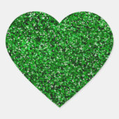 St. Patrick's Day schitteren glitter kelly groen Hart Sticker (Voorkant)