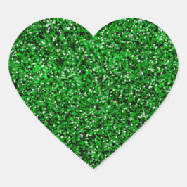 St. Patrick's Day schitteren glitter kelly groen Hart Sticker