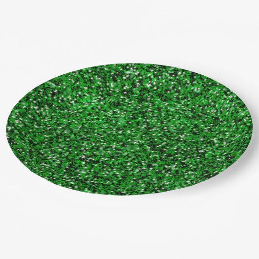 St. Patrick's Day schitteren glitter kelly groen Papieren Bordje (Gekanteld)