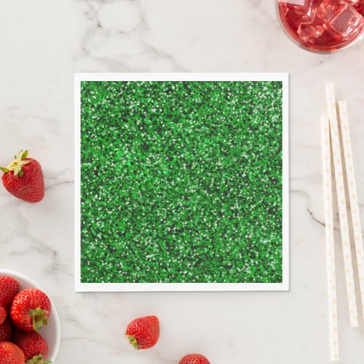 St. Patrick's Day schitteren glitter kelly groen Servet (Insitu)