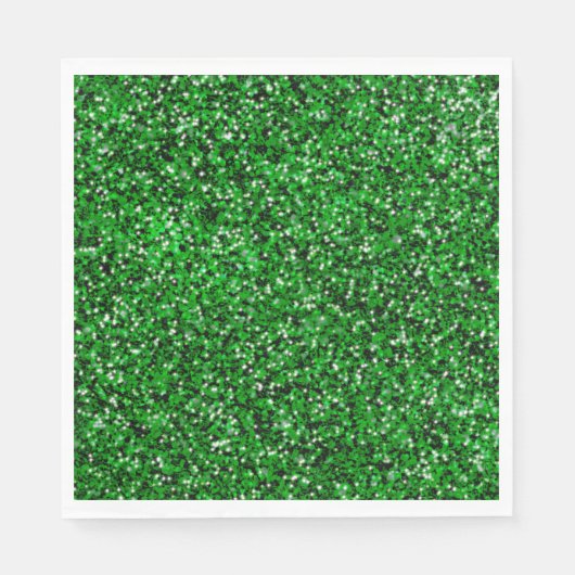 St. Patrick's Day schitteren glitter kelly groen Servet (Voorkant)