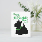 St. Patrick's Day Schotse Terrier Briefkaart (Staand voorkant)