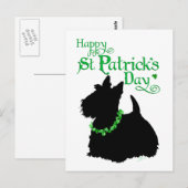 St. Patrick's Day Schotse Terrier Briefkaart (Voorkant / Achterkant)