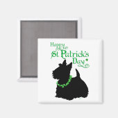 St. Patrick's Day Schotse Terrier Magneet (Voorkant / Achterkant)