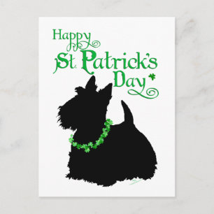 St Patrick's Day Scottish Terrier Briefkaart