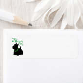 St Patrick's Day Scottish Terrier Etiket (Insitu)