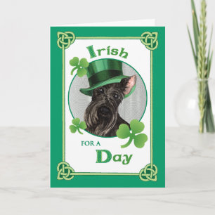 St. Patrick's Day Scottish Terrier Kaart