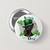 St. Patrick's Day Scottish Terrier Ronde Button 5,7 Cm (Voorkant /achterkant)