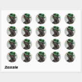 St. Patrick's Day Scottish Terrier Ronde Sticker (Vel)