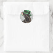 St. Patrick's Day Scottish Terrier Ronde Sticker (Tas)