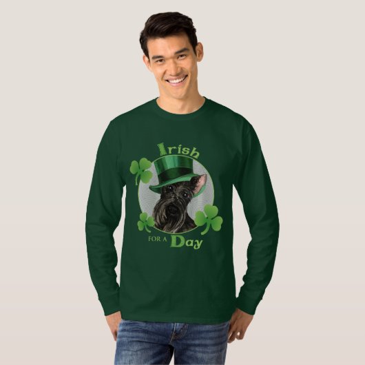 St. Patrick's Day Scottish Terrier T-shirt (Voorkant volledig)