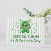 St Patrick's Day Scrapper Cat Kaart (Staand voorkant)