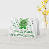 St Patrick's Day Scrapper Cat Kaart (Gele Bloem)