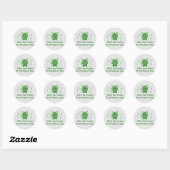St Patrick's Day Scrapper Cat Ronde Sticker (Vel)