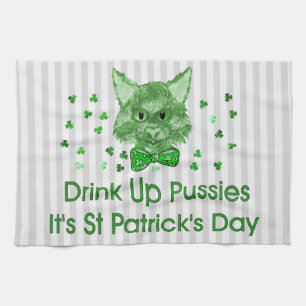 St Patrick's Day Scrapper Cat Theedoek