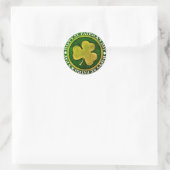 St Patrick's Day Seal Ronde Sticker (Tas)