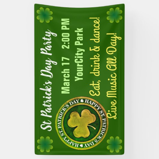 St Patrick's Day Seal Spandoek (Verticaal)
