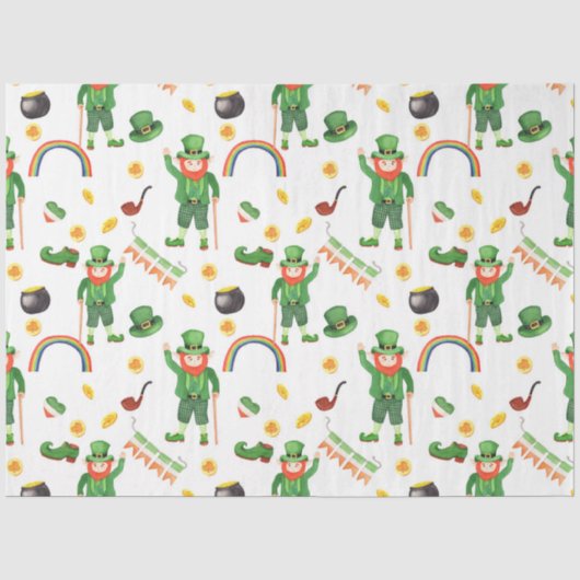 St. Patrick's Day Serie Ontwerp 10 Tissuepapier (Voorkant)
