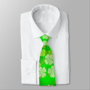 St. Patrick's Day Shades of Green Shamrocks Stropd Stropdas