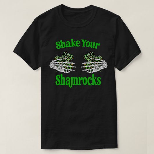 St Patrick's Day Shake Your Shamrocks Clover T-shirt (Design voorkant)