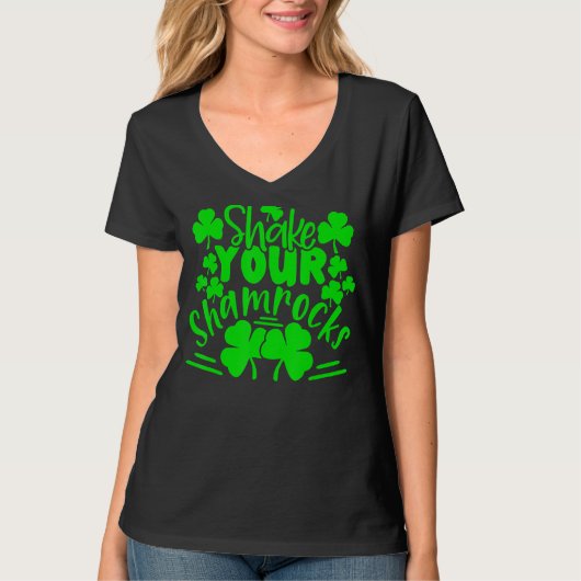 St Patrick's Day Shake Your Shamrocks Irish T-shirt (Voorkant)