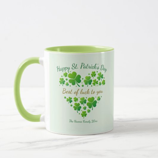 St. Patrick's Day Shamrock Aandenken I Het allerbe Mok (Links)