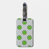 St. Patrick's Day Shamrock Achtergrond Bagagelabel (Achterkant verticaal)