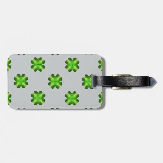 St. Patrick's Day Shamrock Achtergrond Bagagelabel (Achterkant horizontaal)