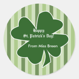 St. Patrick's Day Shamrock Adresetiketten Stickers