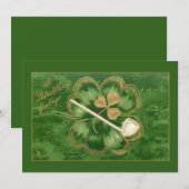  St. Patrick's Day Shamrock and Pipe Feestdagenkaart (Voorkant / Achterkant)