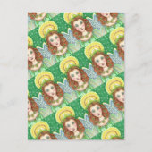 ST. PATRICK'S DAY SHAMROCK ANGEL, IRISH BLESSINGS FEESTDAGENKAART (Voorkant)