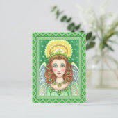 ST. PATRICK'S DAY SHAMROCK ANGEL, IRISH BLESSINGS FEESTDAGENKAART (Staand voorkant)