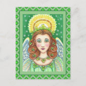 ST. PATRICK'S DAY SHAMROCK ANGEL, IRISH BLESSINGS FEESTDAGENKAART (Voorkant)