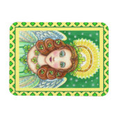 ST. PATRICK'S DAY SHAMROCK ANGEL, IRISH BLESSINGS MAGNEET (Horizontaal)