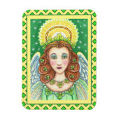 ST. PATRICK'S DAY SHAMROCK ANGEL, IRISH BLESSINGS MAGNEET (Verticaal)
