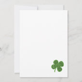 St. Patrick's Day Shamrock Baby shower Invitation Kaart (Achterkant)