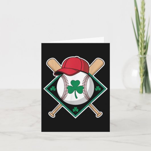 St Patrick's Day Shamrock Baseball Irish voor kind Kaart (Voorkant)