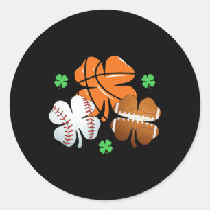 St Patricks Day Shamrock Basketball Iers Ronde Sticker