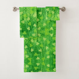St Patrick's Day Shamrock Bathroom Towel Set Bad Handdoek