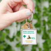 St. Patrick's Day Shamrock Beste Kat Vader Humor Sleutelhanger (Hand)