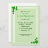 St. Patrick's Day Shamrock Birthday Invitation 5x7 Kaart (Voorkant / Achterkant)