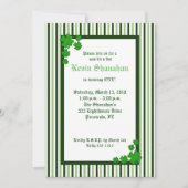 St. Patrick's Day Shamrock Birthday Invitation 5x7 Kaart (Voorkant)